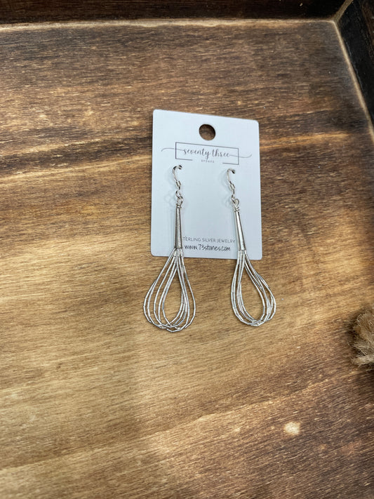 Liquid Silver 5 Strand Teardrop Earrings