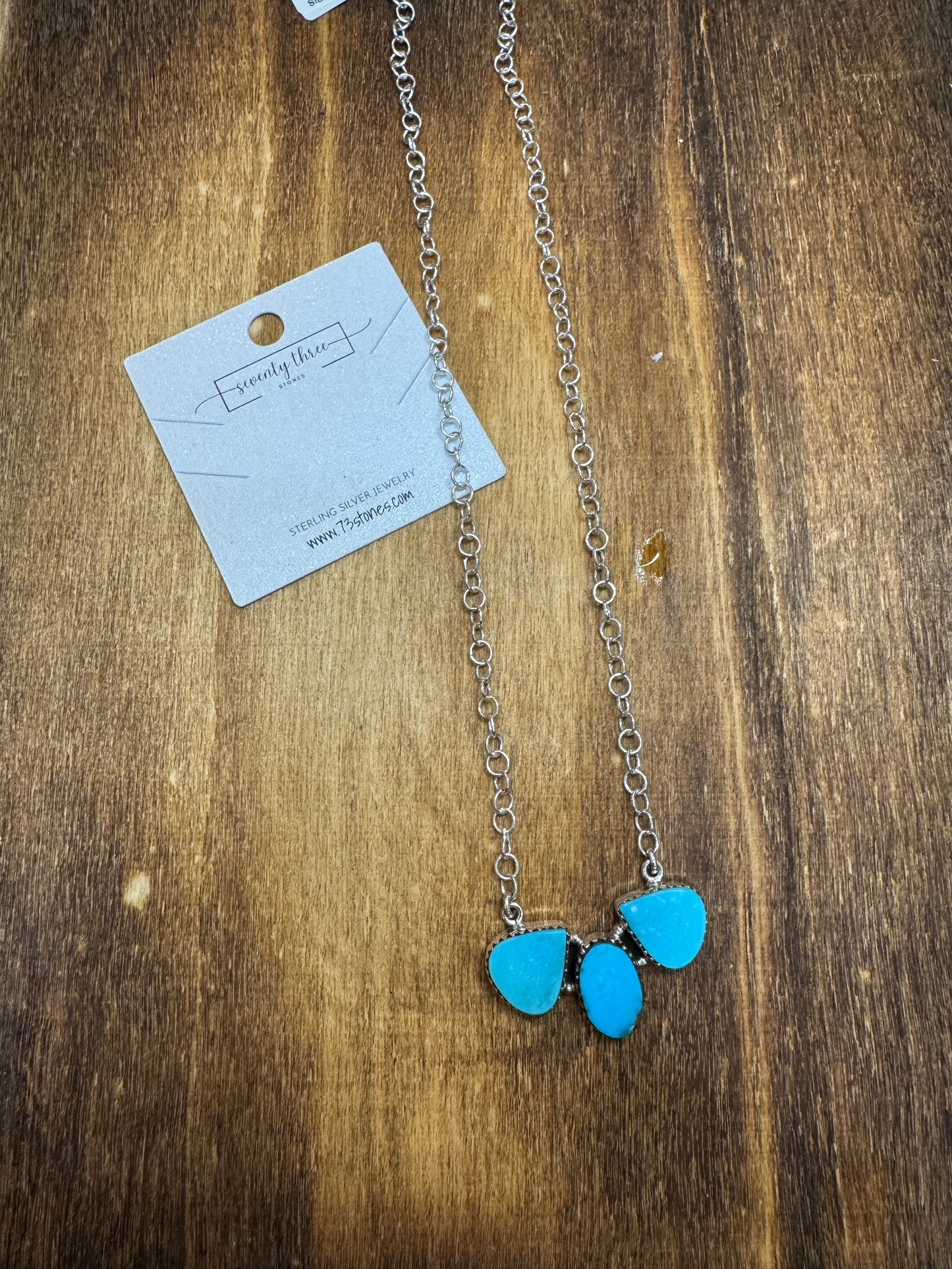 Kingman Turquoise Bar Necklace