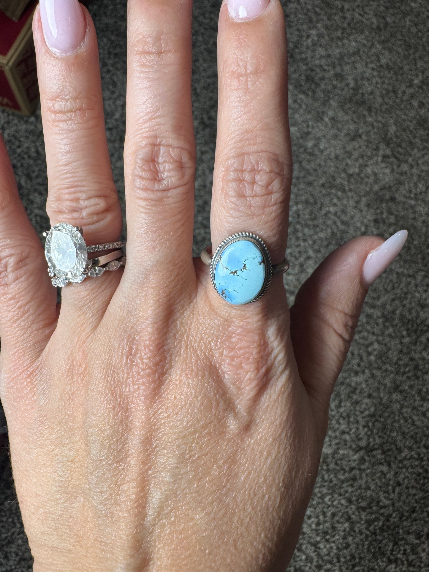 Round Golden Hills Ring sz 8