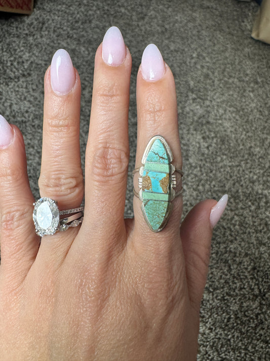 Kingman oval Ring Sz 7