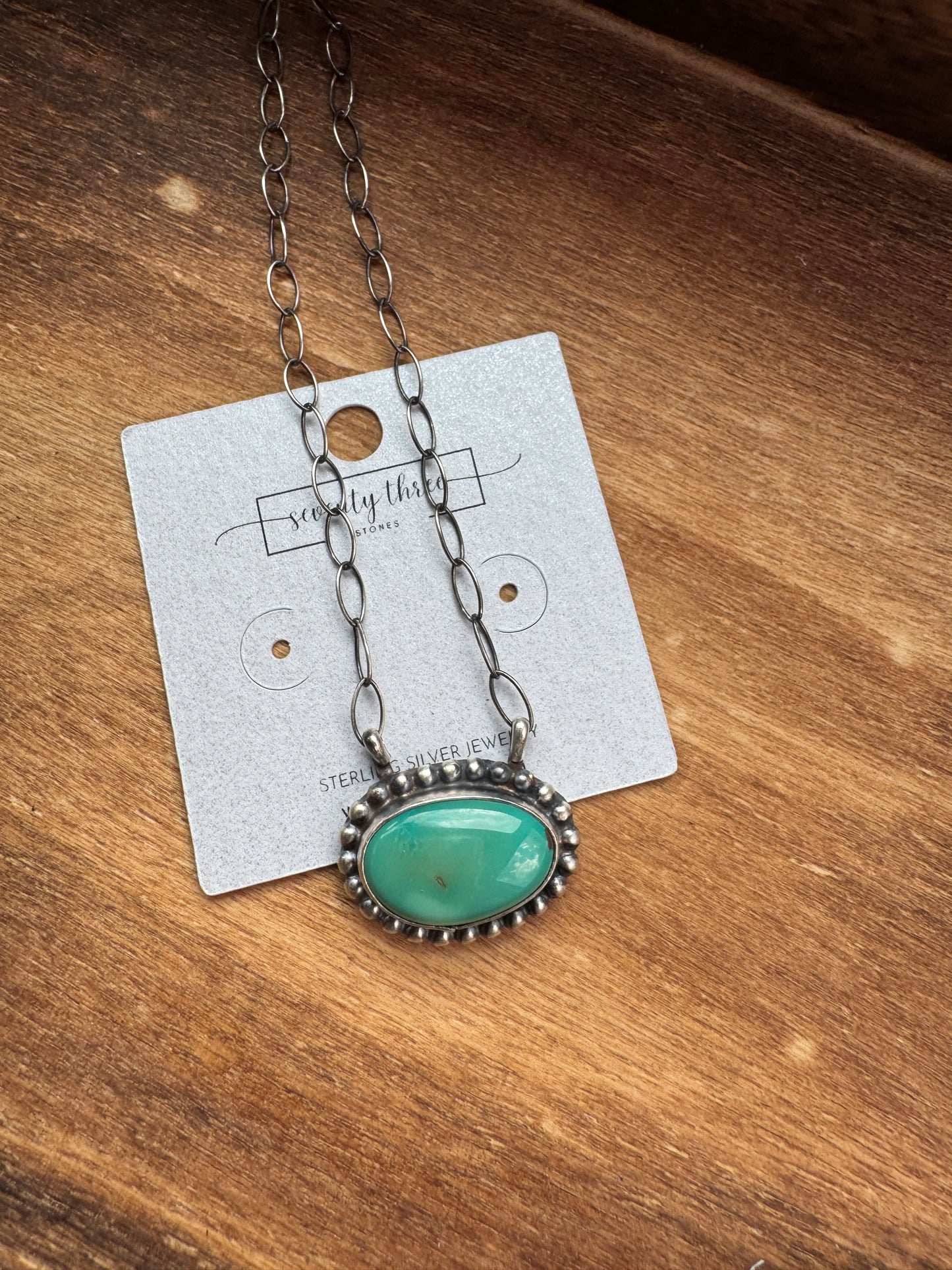 Timothy Yazzie Turquoise Bar Necklace