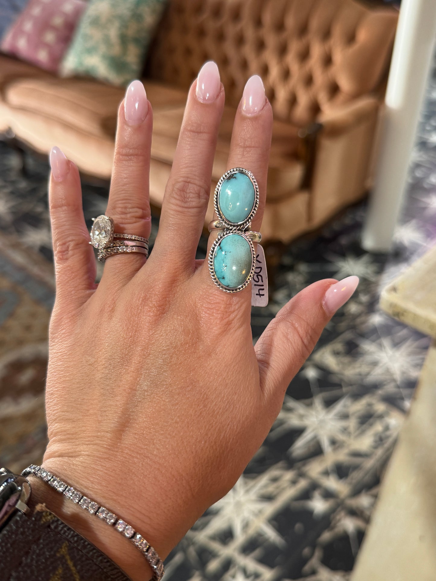 Morenci Turquoise Adjustable Ring