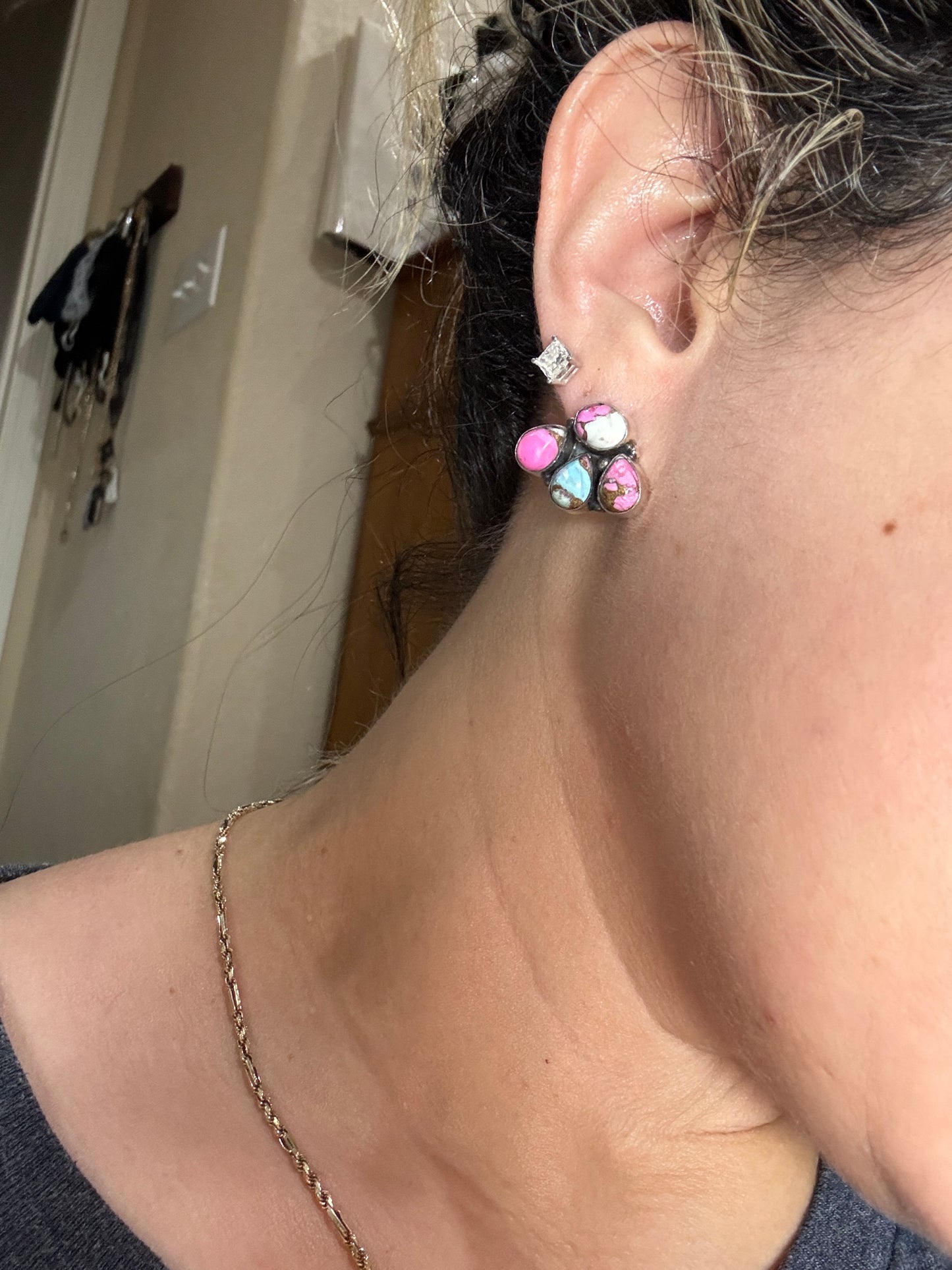 1/2” 4 stone Cotton Candy