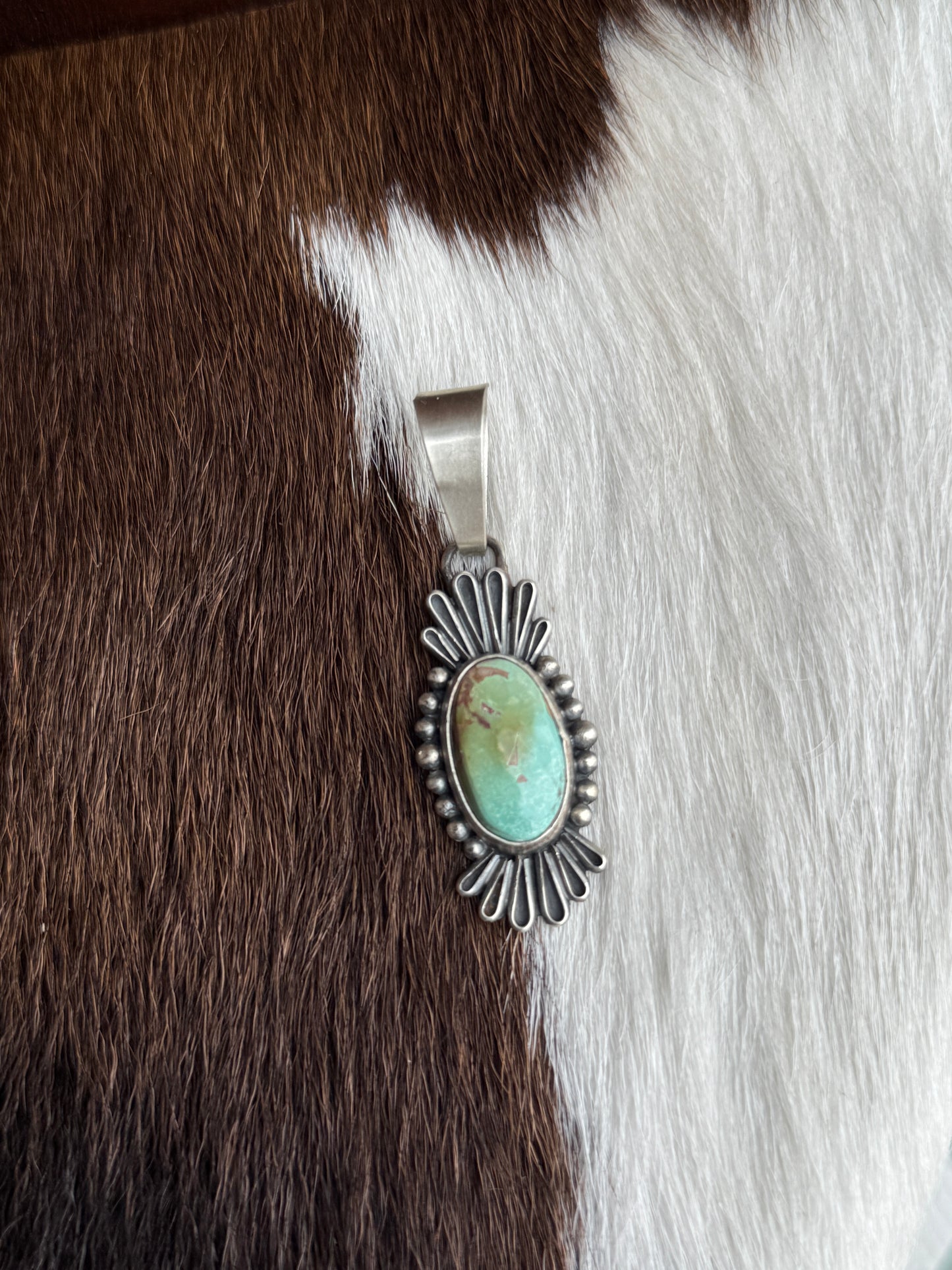 Turquoise Pendant 2.5”