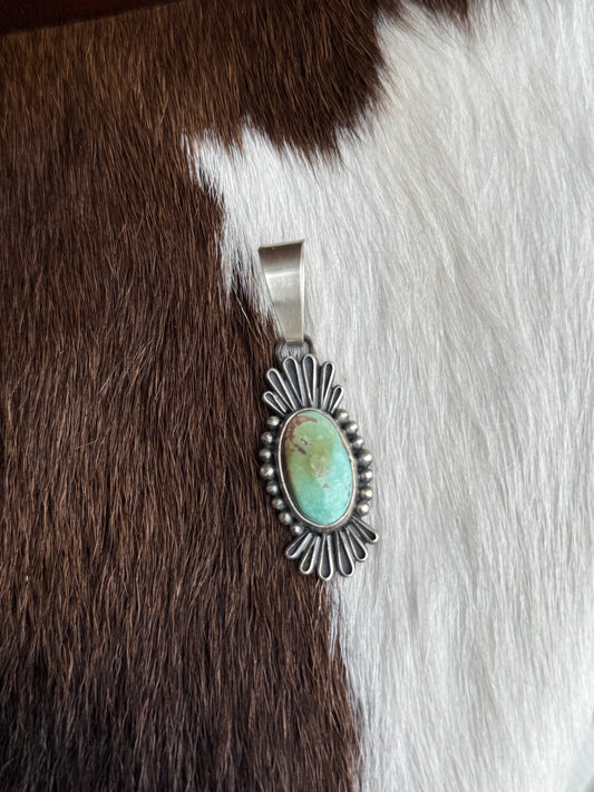 Turquoise Pendant 2.5”