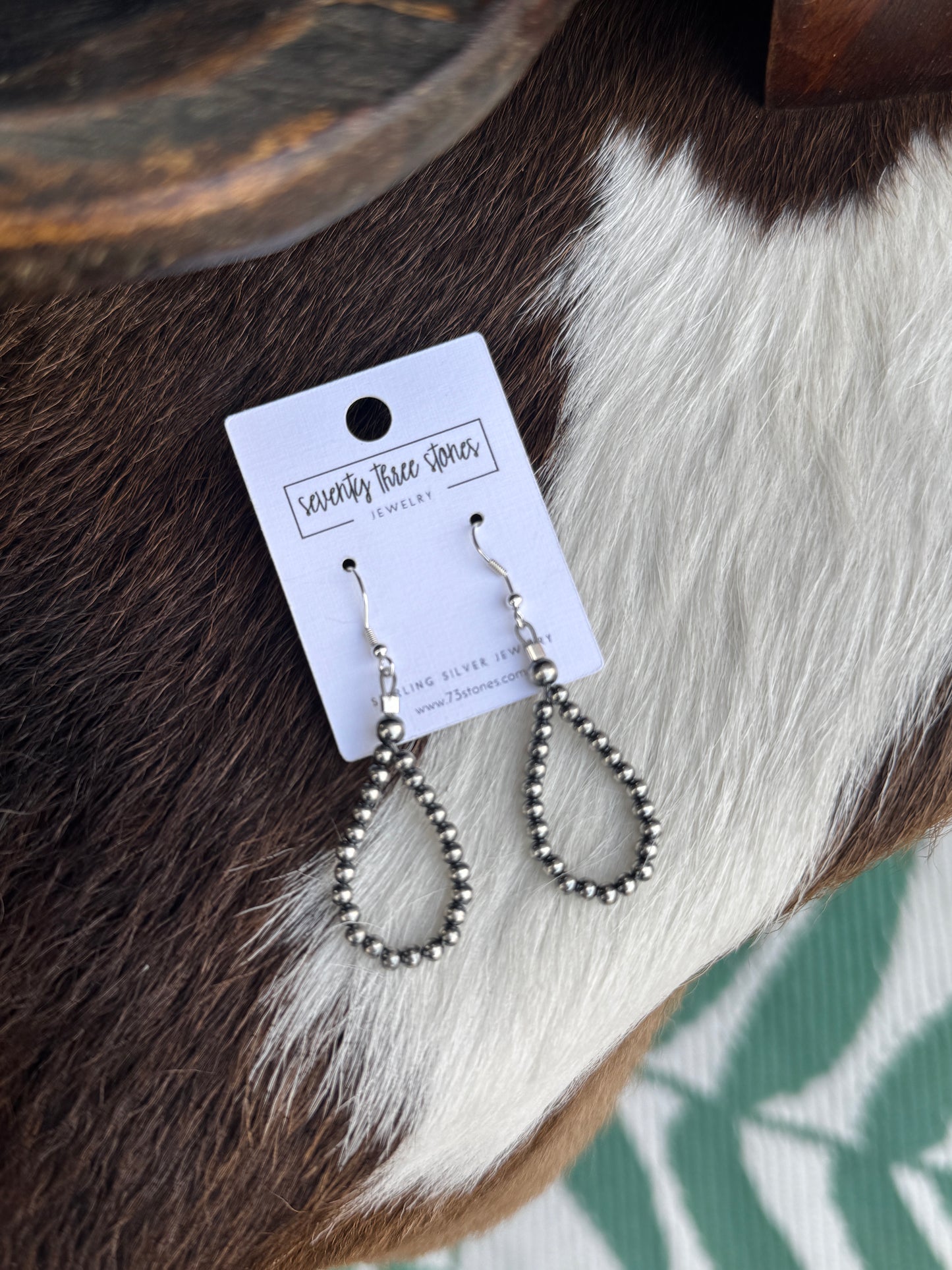 3mm teardrop Earrings 2”