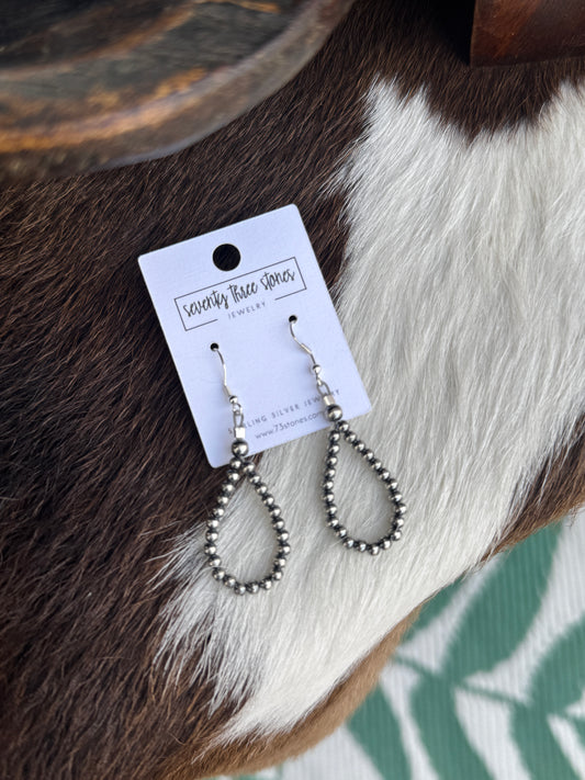 3mm teardrop Earrings 2”
