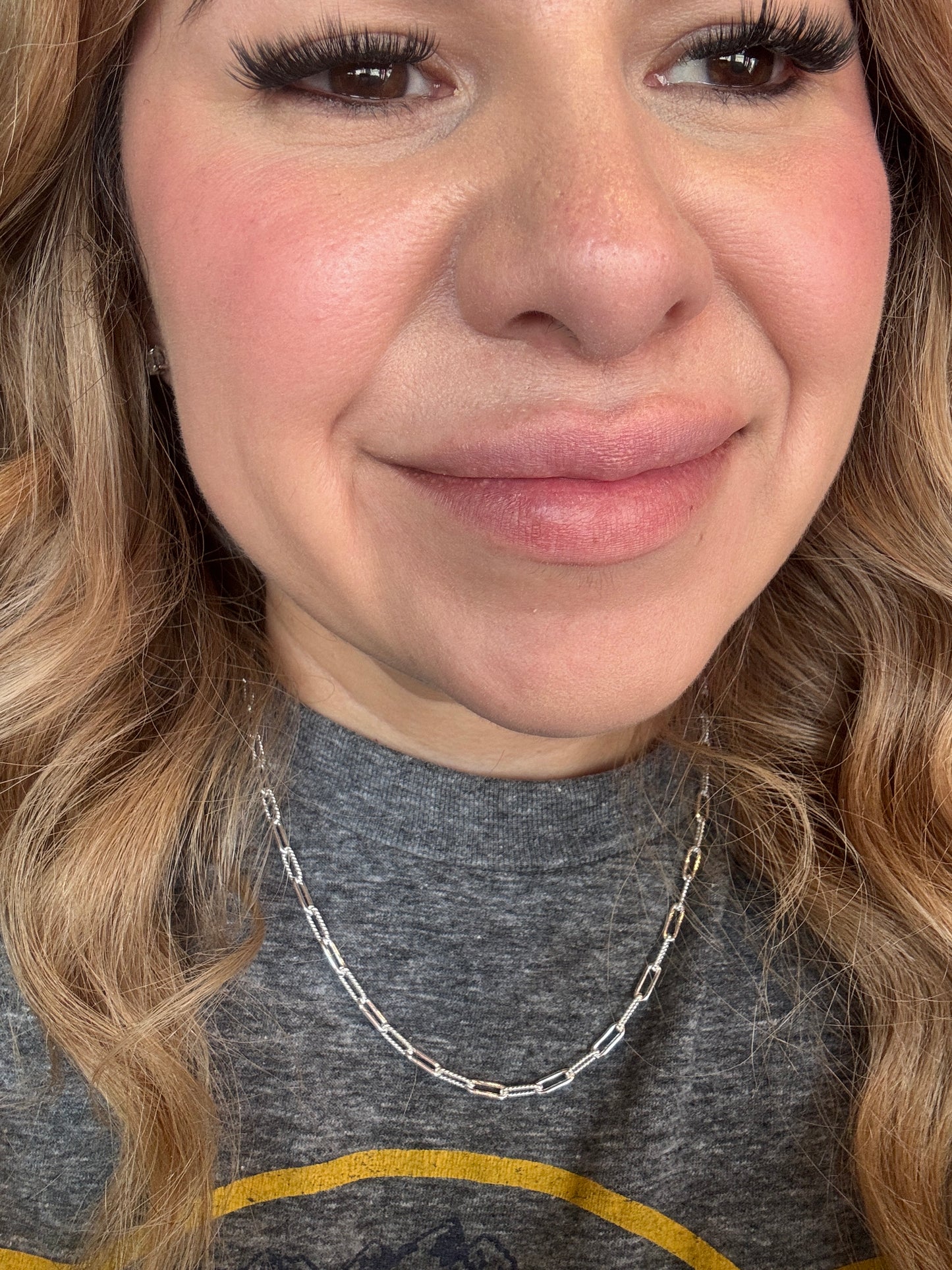 Paper clip 18” Necklace - Plain & Twist style