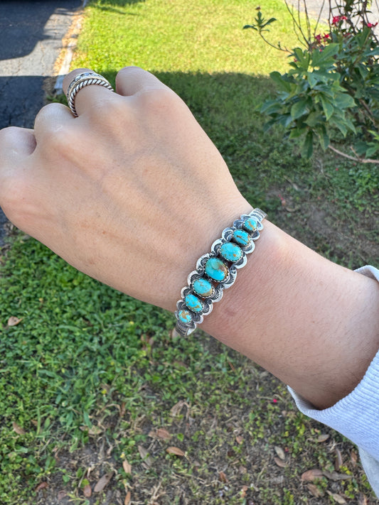 7 stone Turquoise Cuff