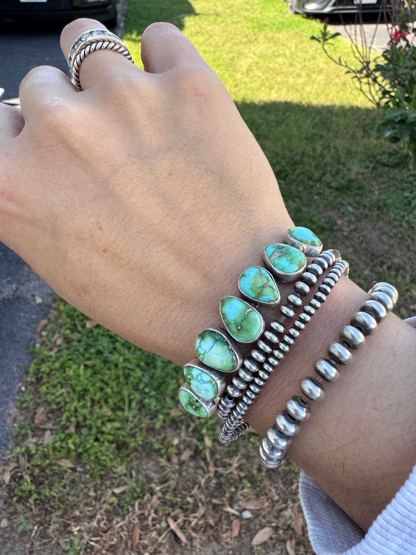 7 stone sonoran turquoise chunky cuff