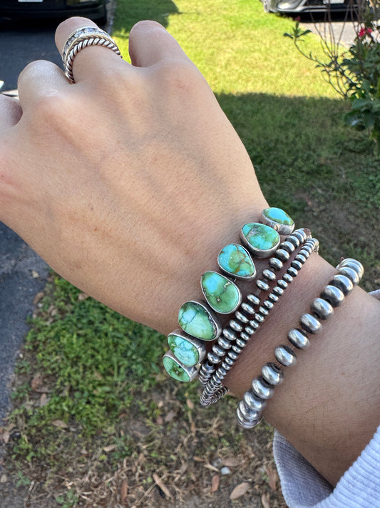7 stone sonoran turquoise chunky cuff