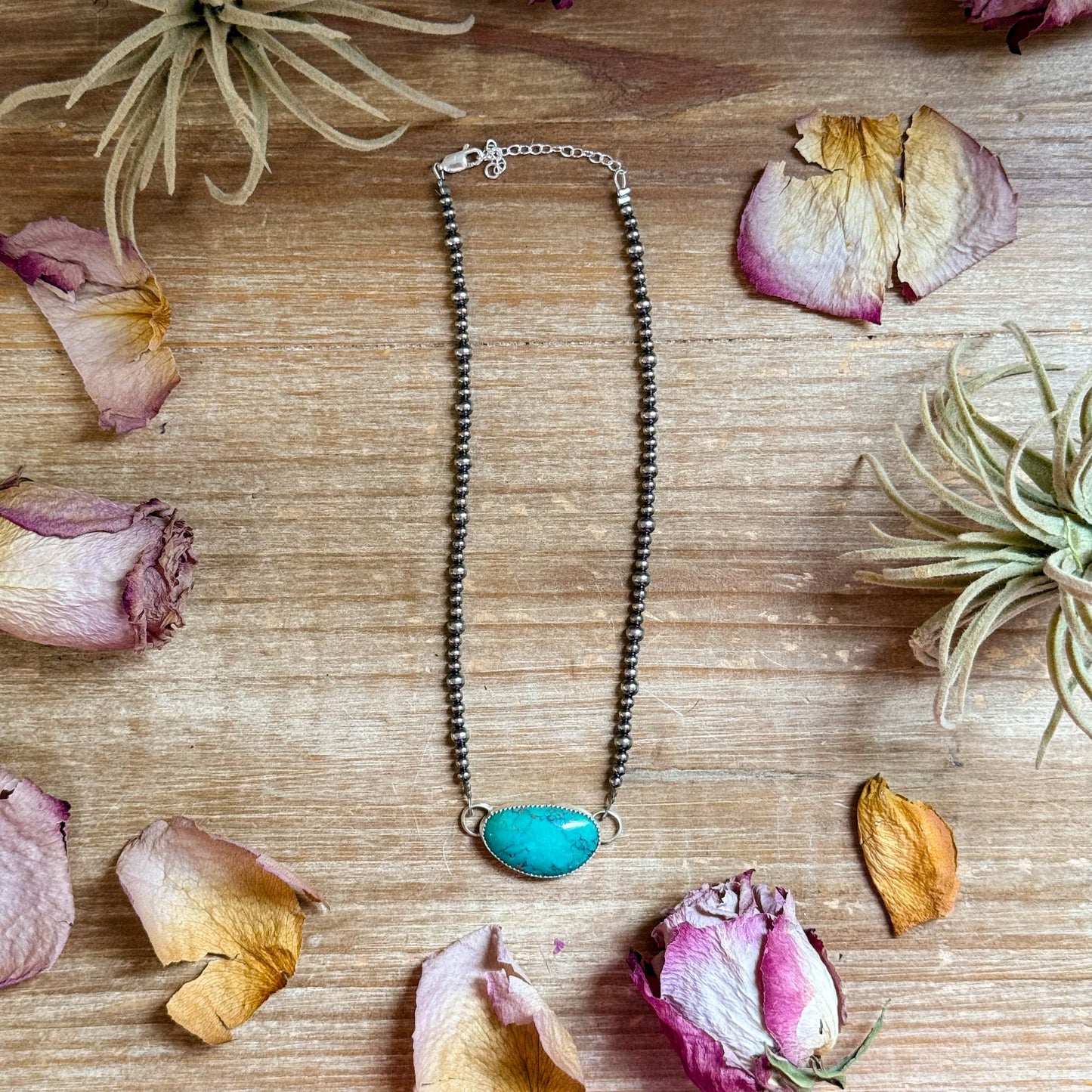 Sterling Silver & Turquoise Choker – 13”