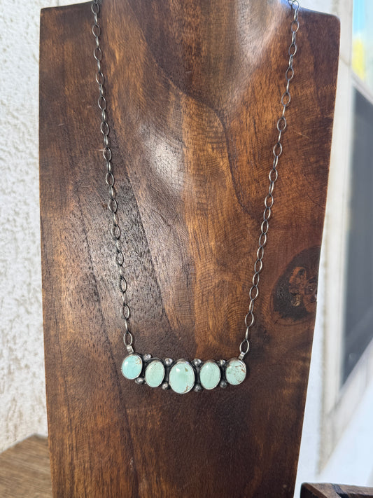 Royston 5 Stone Bar Necklace