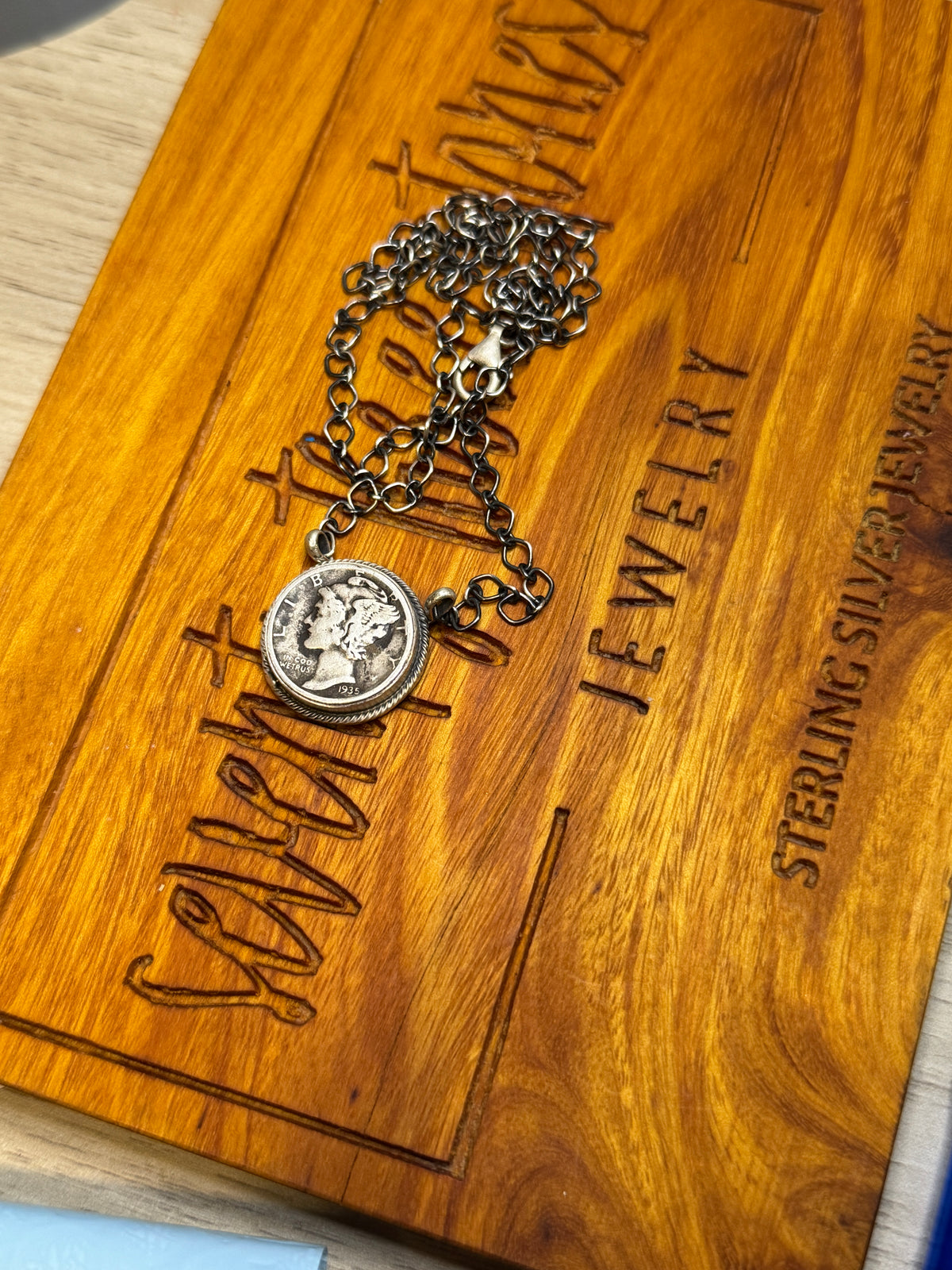 Coin pendant Necklace 1935, Kathleen livingston