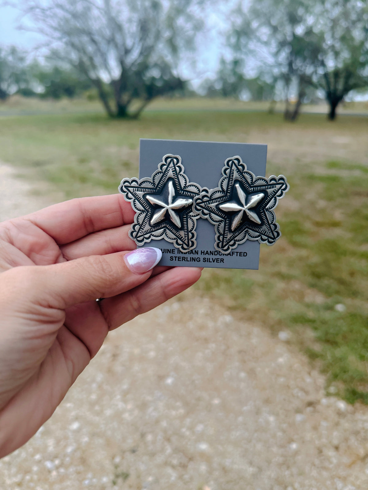 Sterling Star Post Earrings, Leander Tahe
