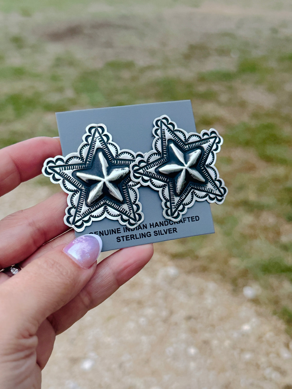 Sterling Star Post Earrings, Leander Tahe