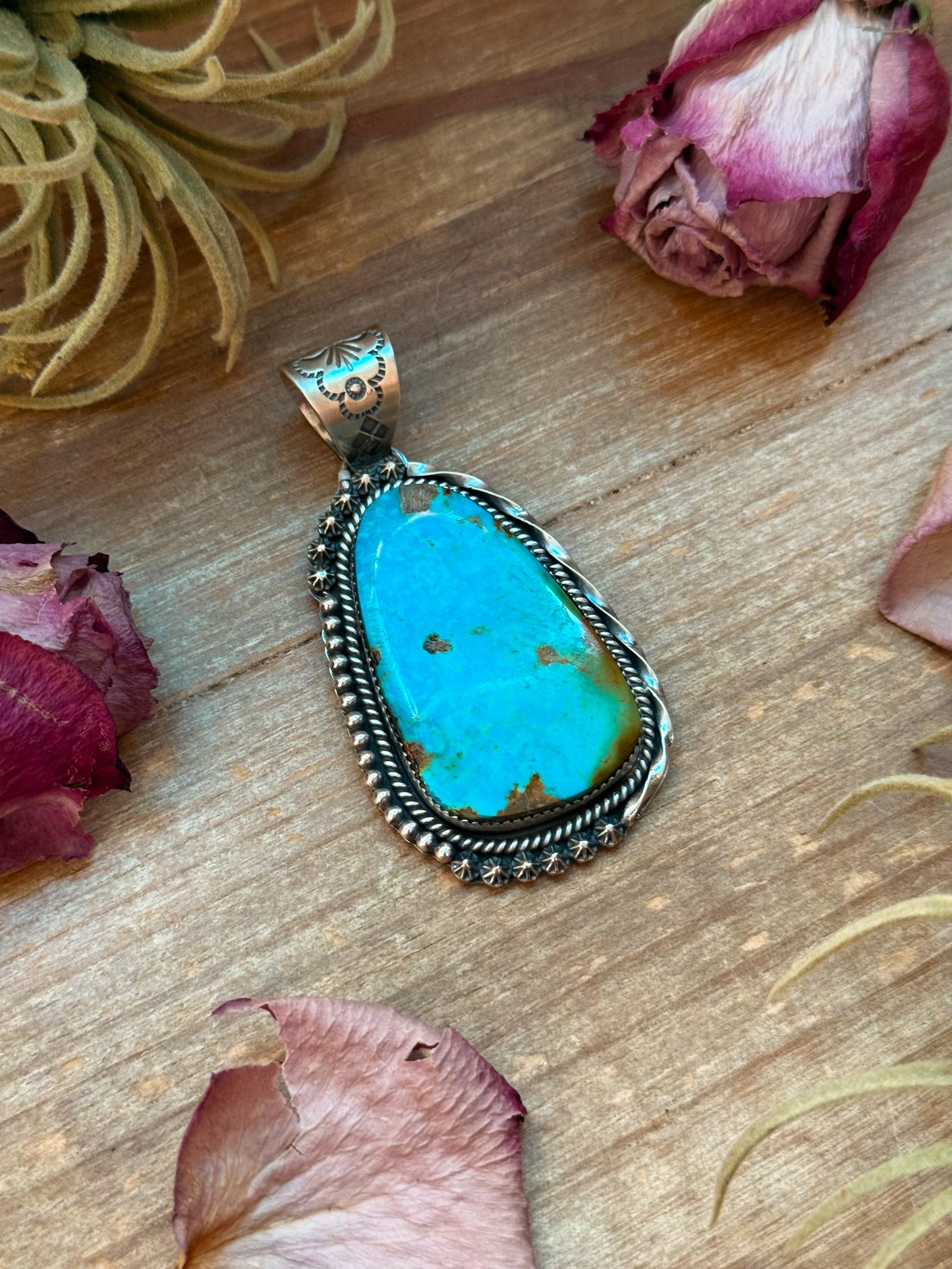 Kingman Turquoise Sterling Silver Pendant
