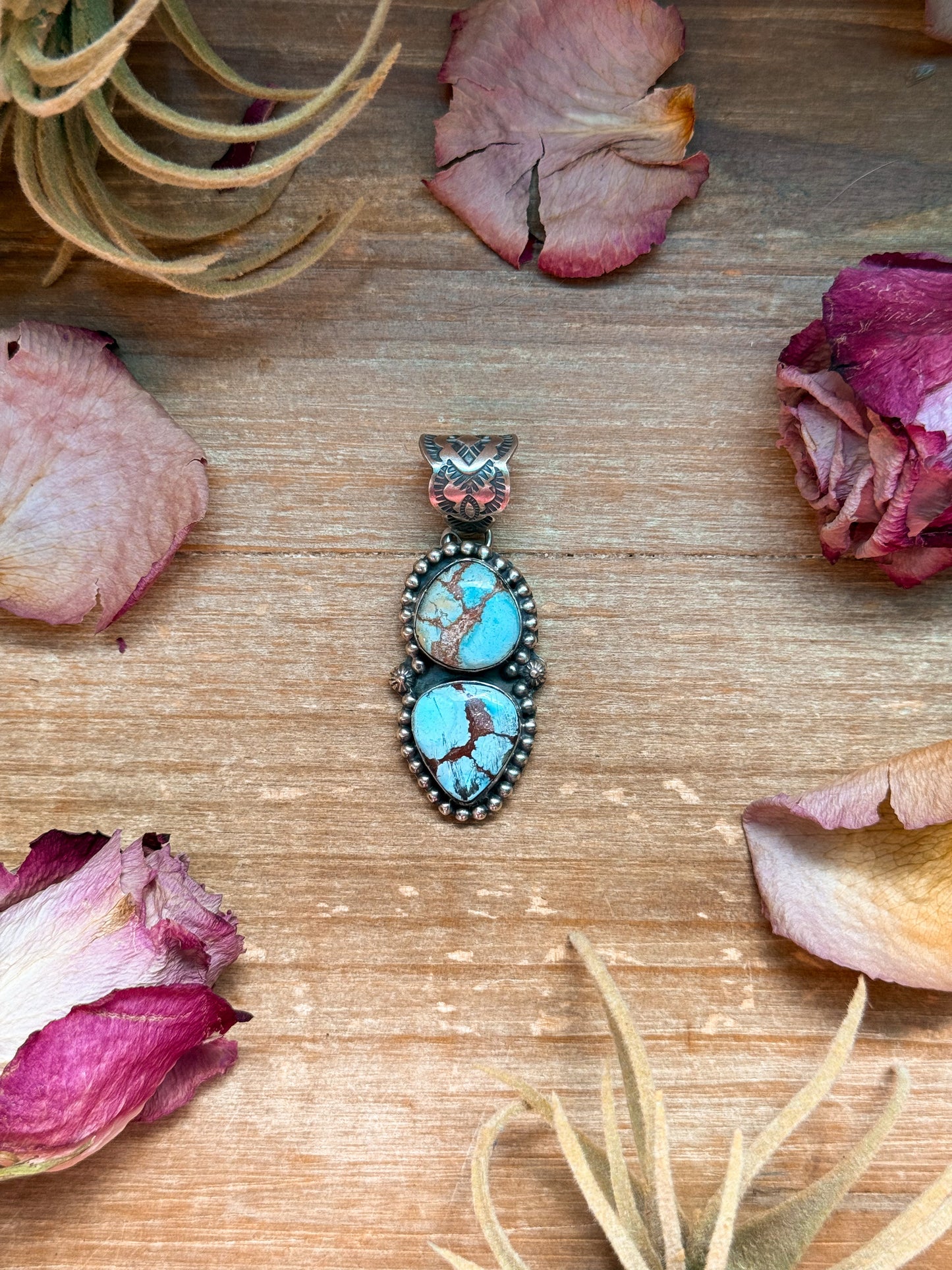 Golden Hills Turquoise Sterling Silver Pendant