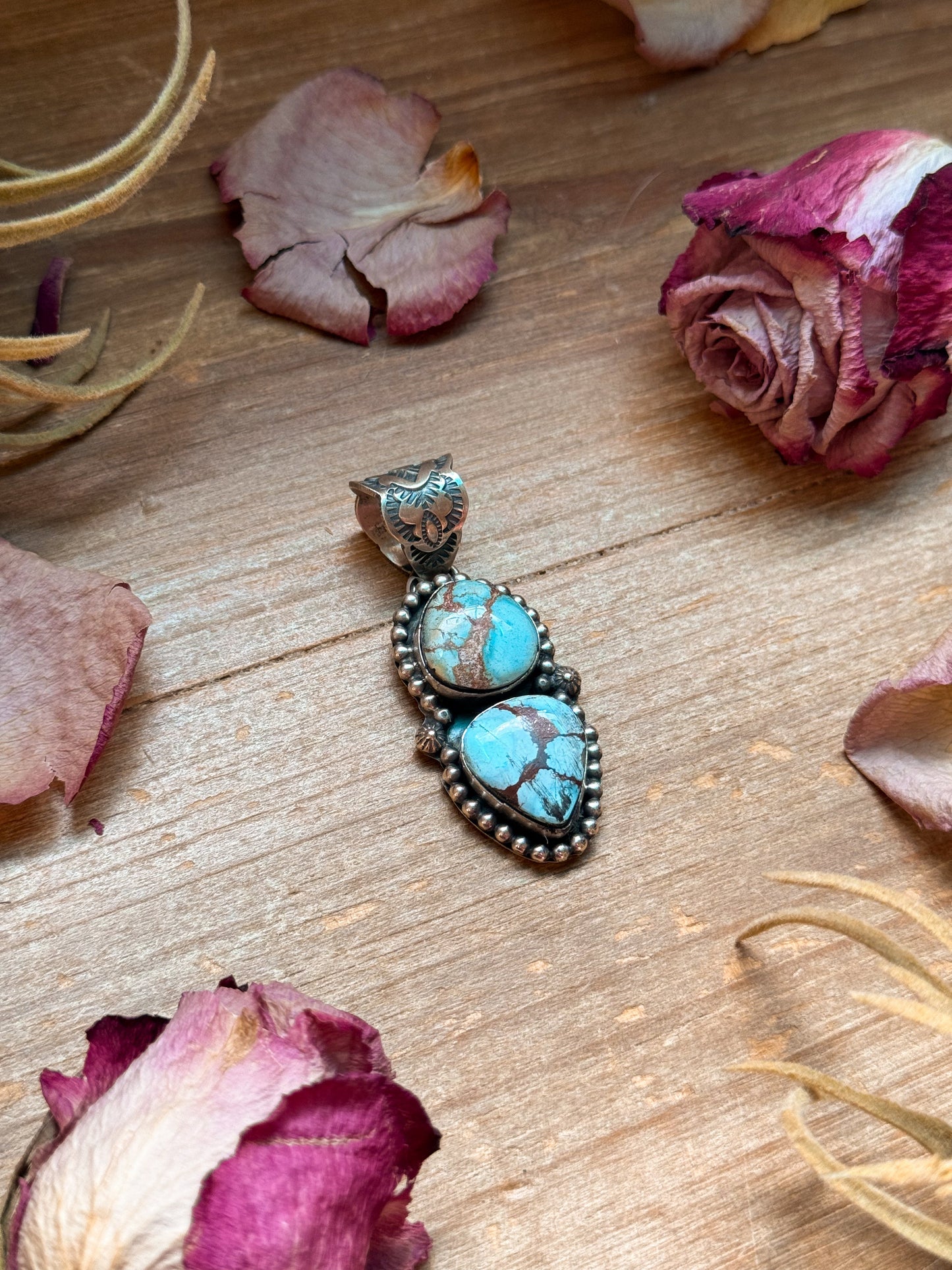 Golden Hills Turquoise Sterling Silver Pendant