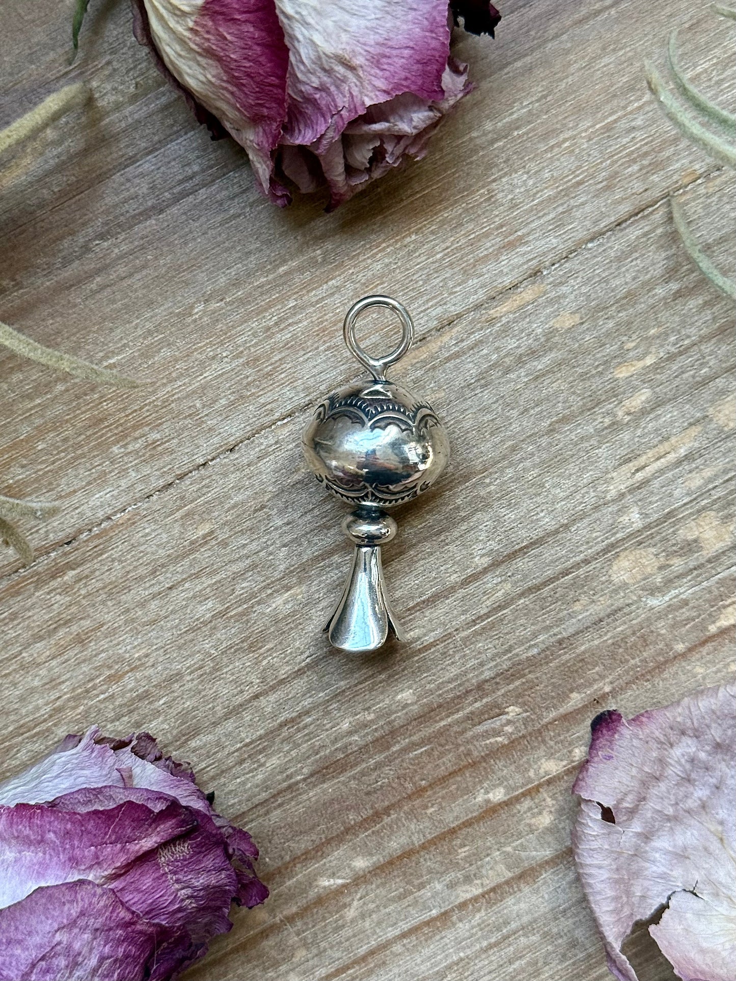 Sterling Silver Fancy Sun Ray Blossom Pendant – Hand Milled by Jason Ogg