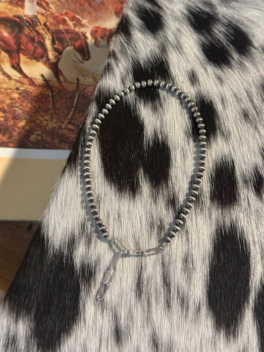 4mm Sterling Pearl Ankle Bracelet 