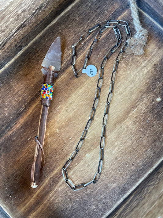 Paper Clip Chain Sterling Silver Necklace