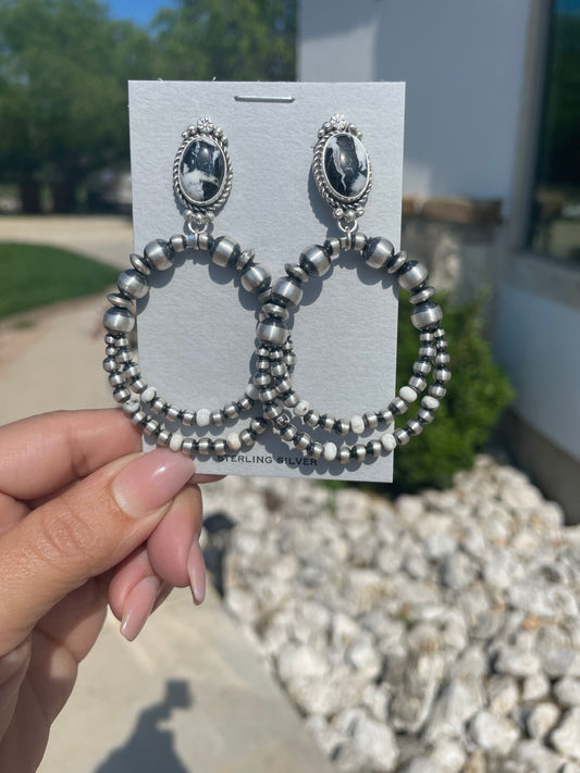 Kaleece White Buffalo Earrings