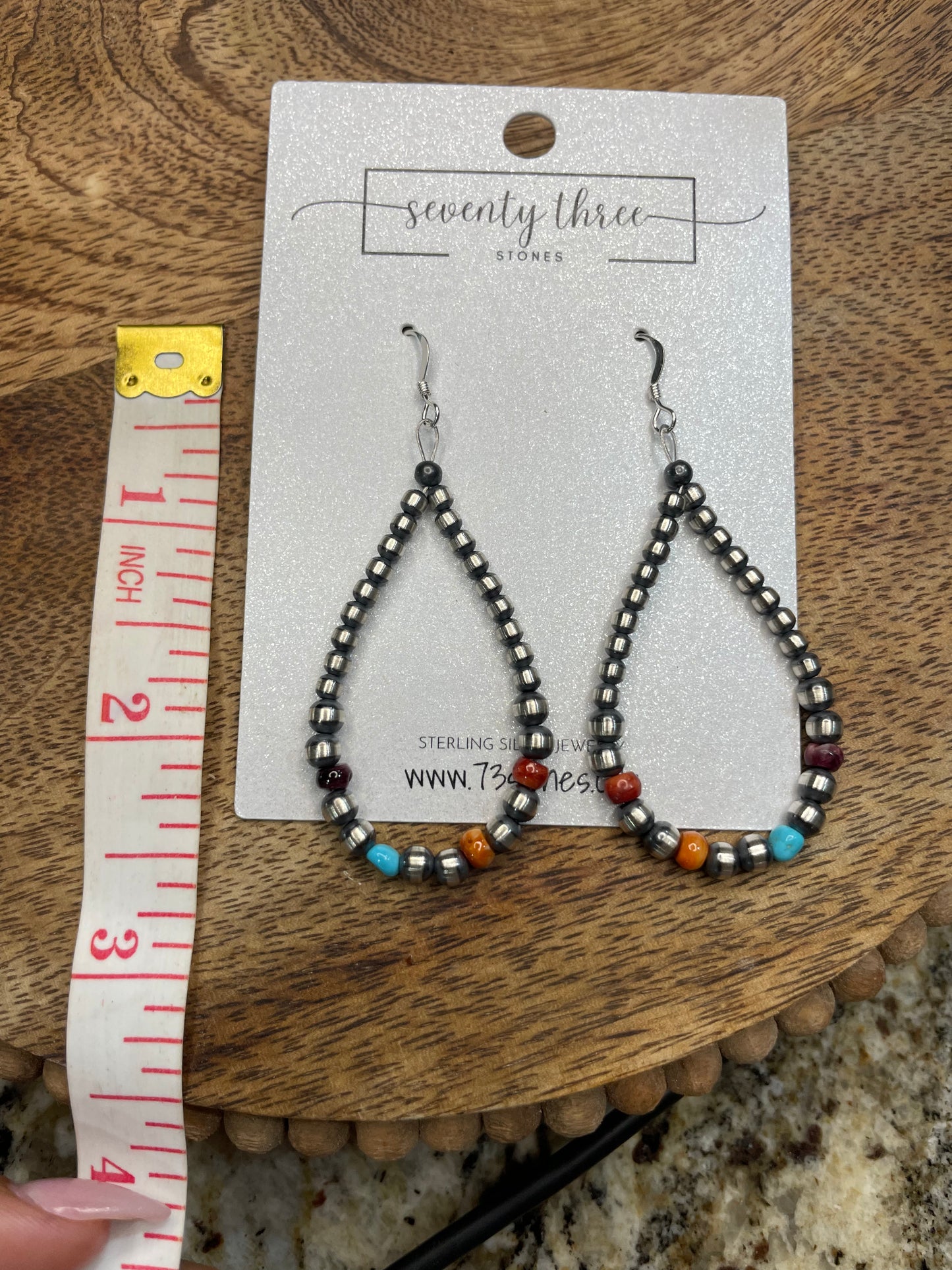 3mm  4mm Navajo Pearl Multicolor Teardrop