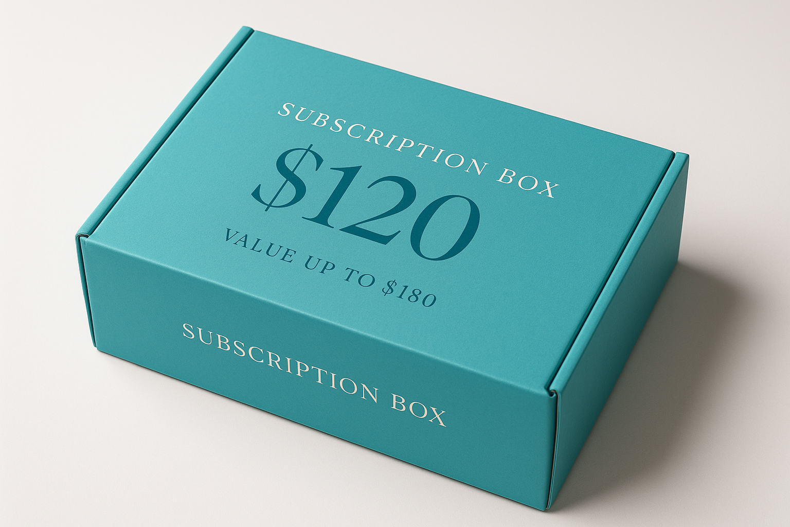 Subscription turquoise box for 120 valued up to $180