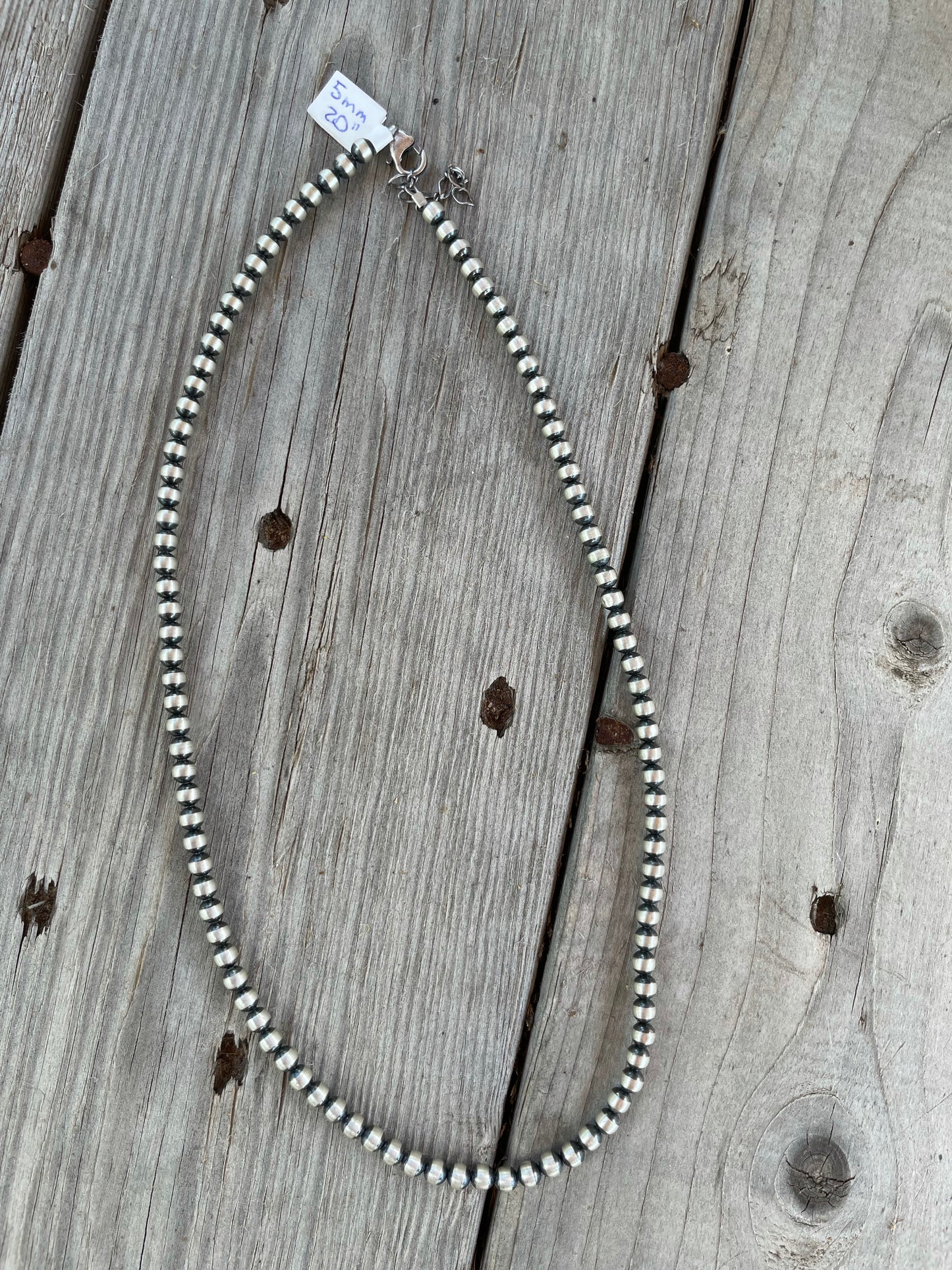 5MM Navajo pearls Necklace w/Extender