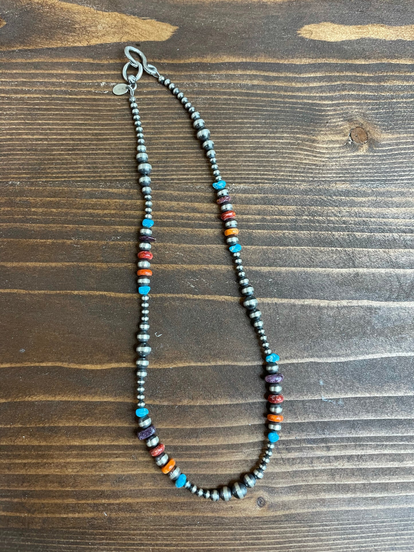 The Lacy Multicolor multi size bead necklace
