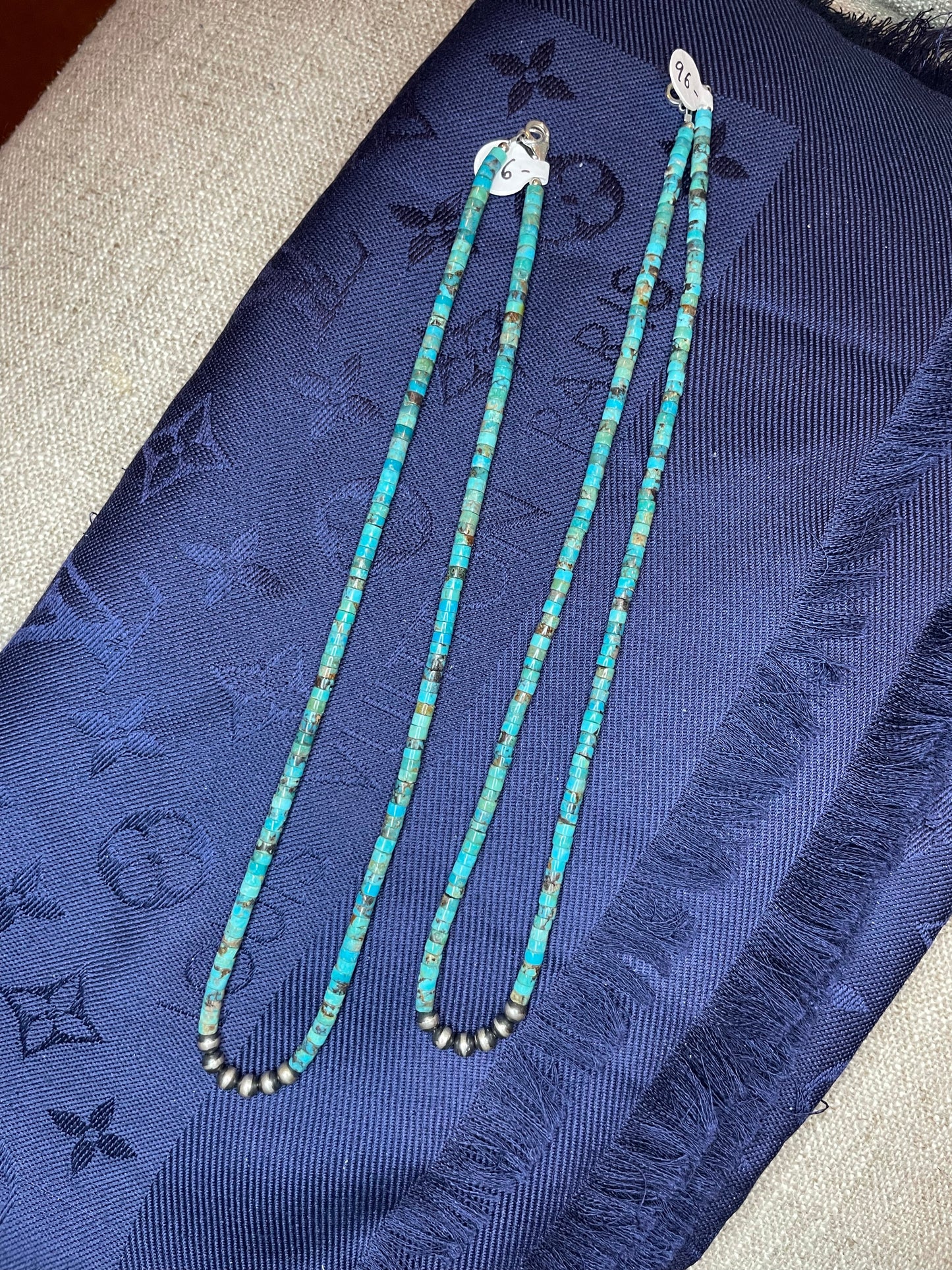 18” Turquoise with Navajo Pearl Necklace