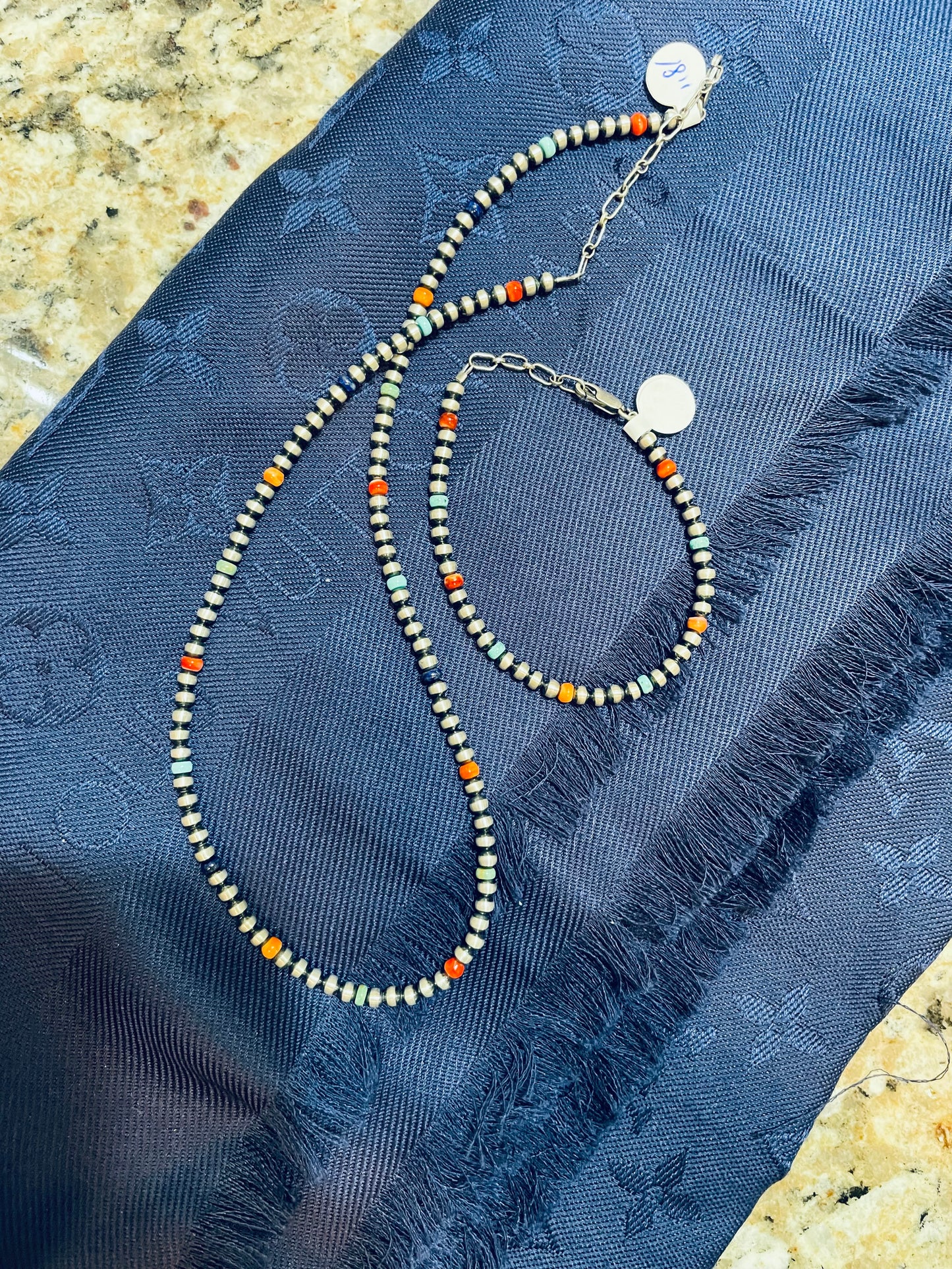 4mm 18" Multicolor with Navajo Pearls