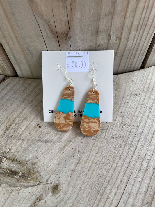 Turquoise Slab Earrings