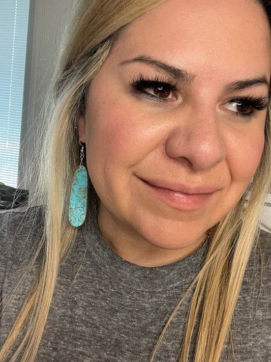 The Turquoise Slab Earrings