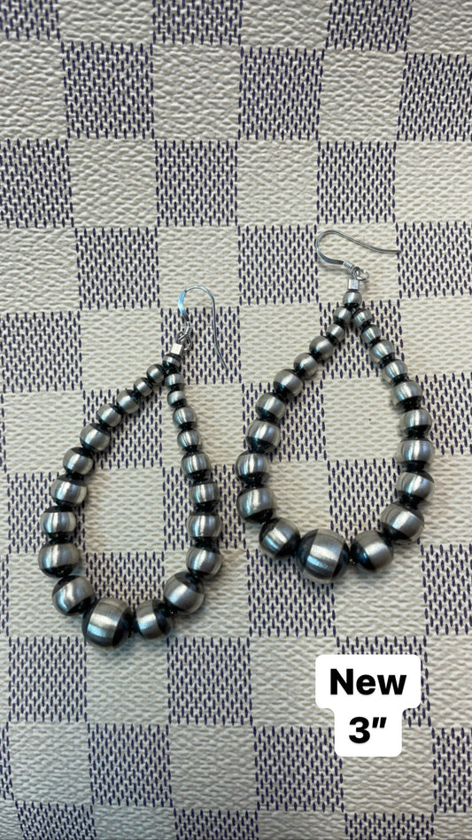 Graduated Navajo teardrop earring 3”