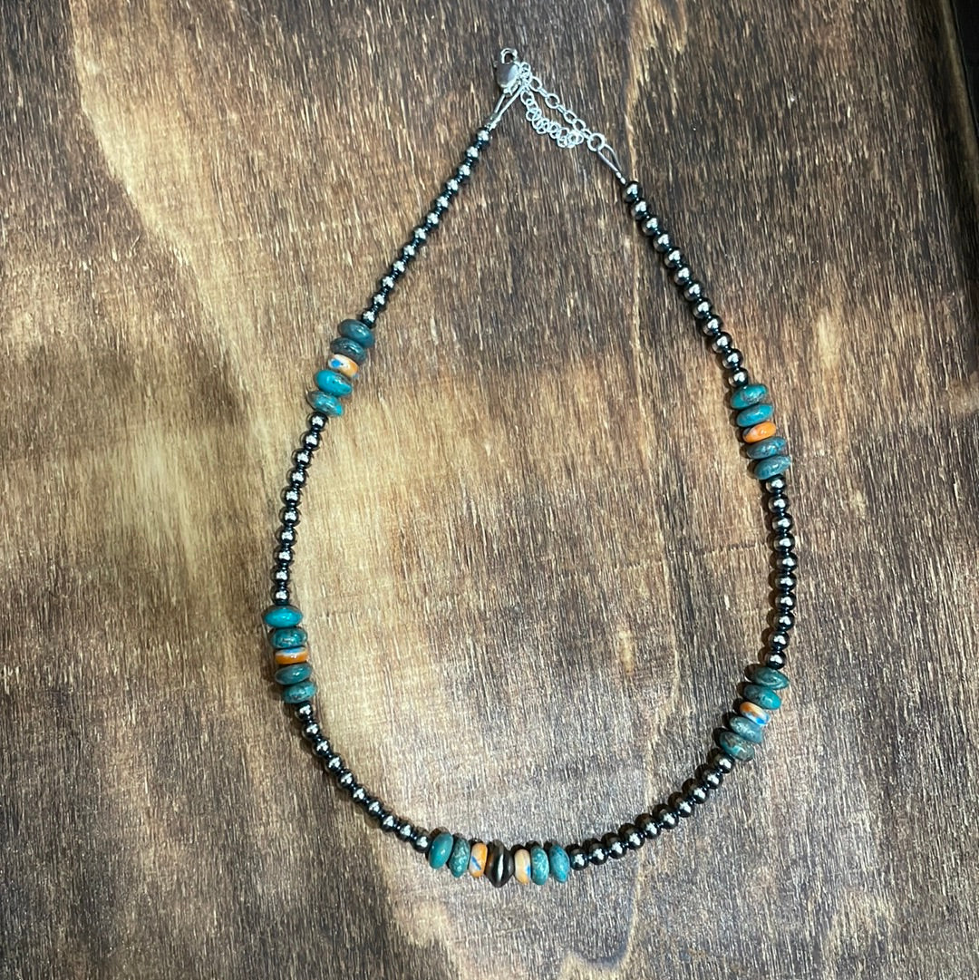 4mm 14” Multicolor with Navajo Pearls