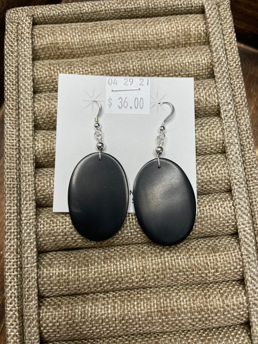 The Black Onyx Slab Earrings