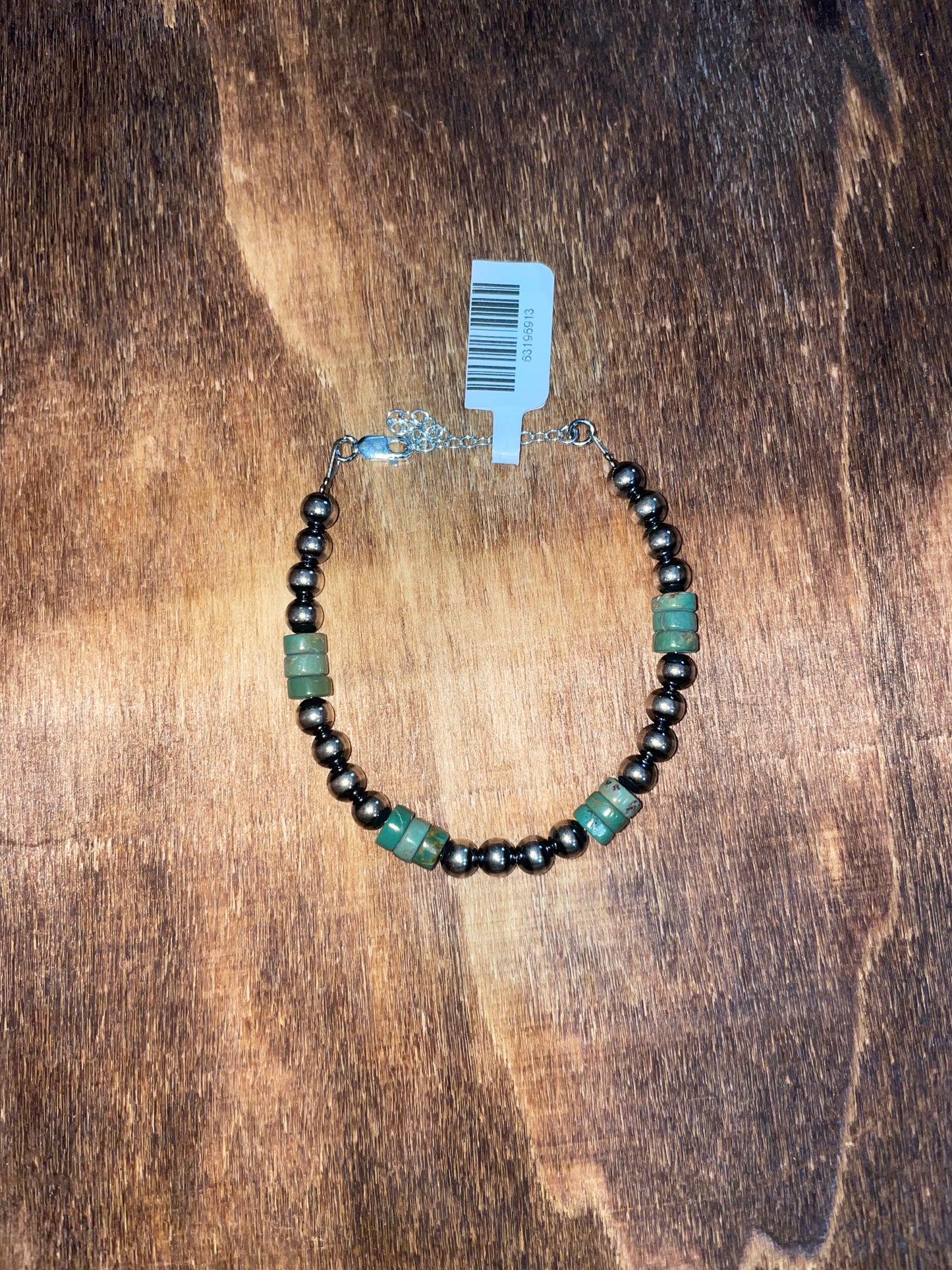 Multicolor 4mm navajo pearl bracelet