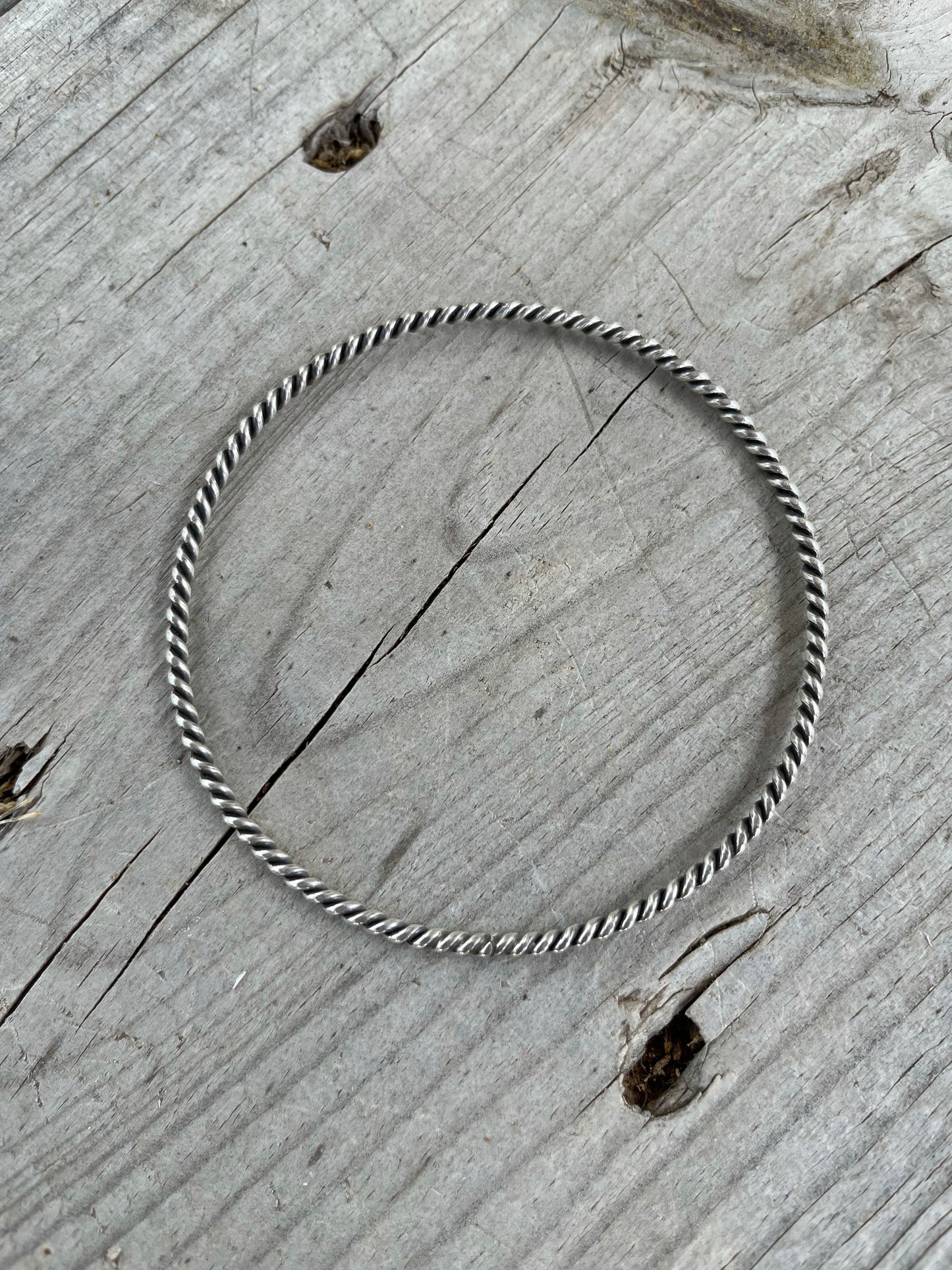Twist Wire Bangle Bracelet