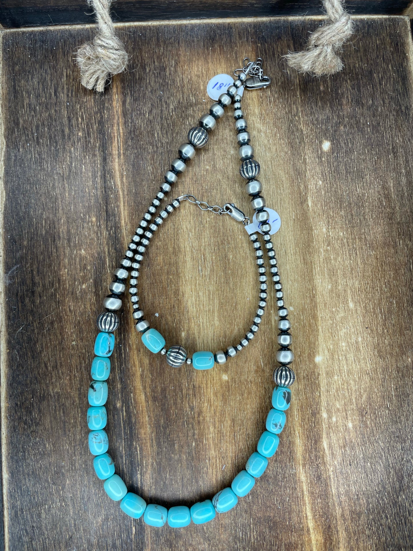 The Desi 18” Navajo Pearls with Turquoise