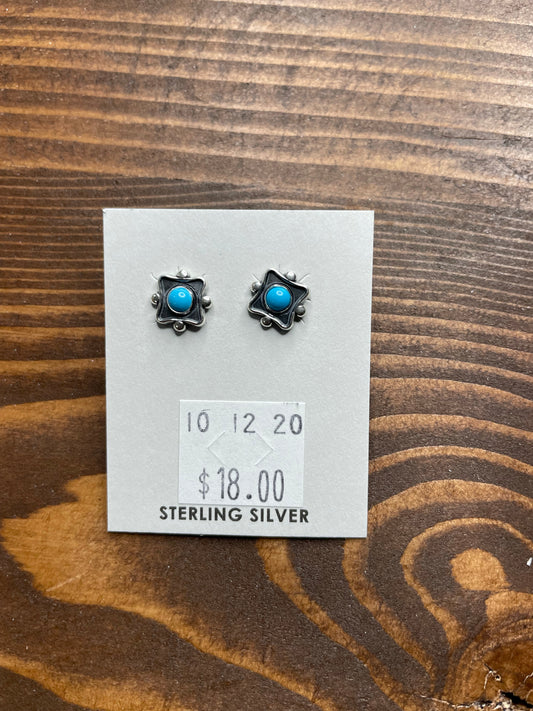 The Mini Turquoise Portrait Stud