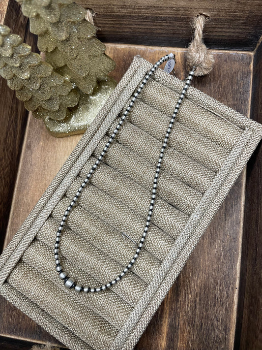 The Single Graduated Navajo Pearl Necklace